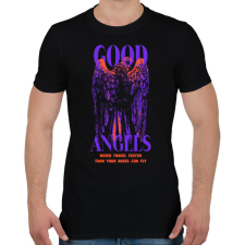 PRINTFASHION Streetwear angels - Férfi póló - Fekete férfi póló