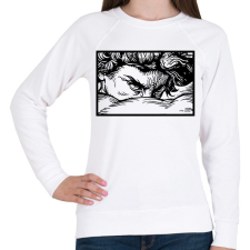 PRINTFASHION Streetwear painting - Női pulóver - Fehér női pulóver, kardigán