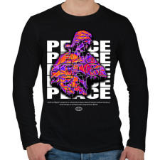 PRINTFASHION Streetwear peace - Férfi hosszú ujjú póló - Fekete férfi póló