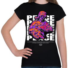 PRINTFASHION Streetwear peace - Női póló - Fekete