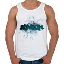 PRINTFASHION STROM - Férfi atléta - Fehér atléta, trikó