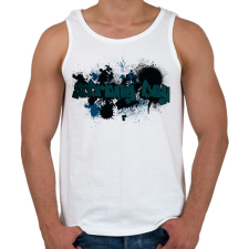 PRINTFASHION strong boy - Férfi atléta - Fehér atléta, trikó