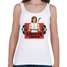 PRINTFASHION Stronger things - Női atléta - Fehér női felső