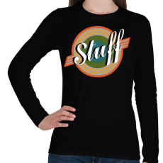 PRINTFASHION Stuff - Női hosszú ujjú póló - Fekete