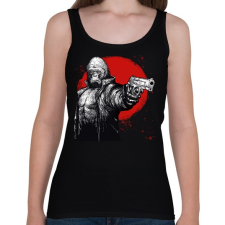 PRINTFASHION Stukkeres Gorilla - Női atléta - Fekete női trikó