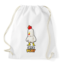 PRINTFASHION Stumble Guys - Chicken - Sportzsák, Tornazsák - Fehér tornazsák
