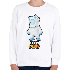 PRINTFASHION Stumble Guys - Frost Yeti - Gyerek pulóver - Fehér