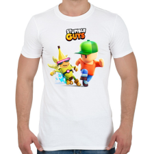 PRINTFASHION Stumble Guys game - Férfi póló - Fehér férfi póló