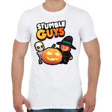PRINTFASHION Stumble guys halloween - Férfi póló - Fehér férfi póló