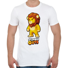 PRINTFASHION Stumble Guys - Leonidas - Férfi póló - Fehér férfi póló