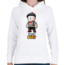 PRINTFASHION Stumble Guys - Mime Rowan - Női kapucnis pulóver - Fehér női pulóver, kardigán