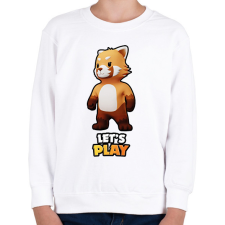 PRINTFASHION Stumble Guys - Red Panda - Gyerek pulóver - Fehér gyerek pulóver, kardigán