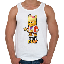 PRINTFASHION Stumble Guys - Stumble King - Férfi atléta - Fehér atléta, trikó