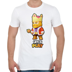 PRINTFASHION Stumble Guys - Stumble King - Férfi póló - Fehér