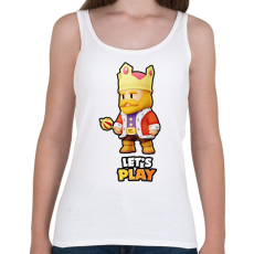 PRINTFASHION Stumble Guys - Stumble King - Női atléta - Fehér