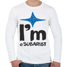 PRINTFASHION Subarist - Férfi hosszú ujjú póló - Fehér