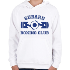 PRINTFASHION Subaru Boxing Club - Gyerek kapucnis pulóver - Fehér