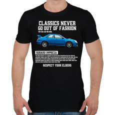 PRINTFASHION Subaru Impreza - Férfi póló - Fekete