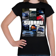 PRINTFASHION Subaru montázs - Női póló - Fekete