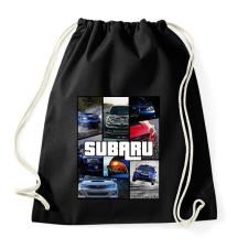 PRINTFASHION Subaru montázs - Sportzsák, Tornazsák - Fekete tornazsák