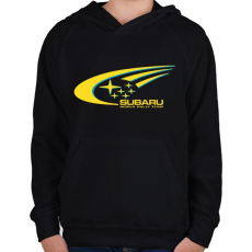 PRINTFASHION SUBARU póló - Gyerek kapucnis pulóver - Fekete