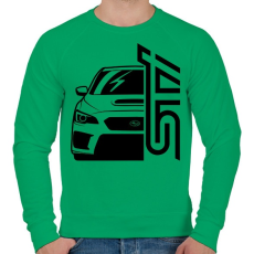 PRINTFASHION Subaru STI - Férfi pulóver - Zöld