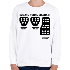 PRINTFASHION Subaru vezetés - Gyerek pulóver - Fehér gyerek pulóver, kardigán