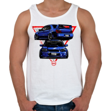PRINTFASHION Subaru WRX STI - Férfi atléta - Fehér