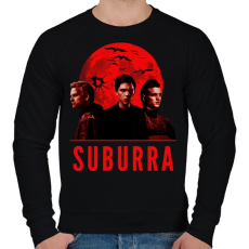 PRINTFASHION Suburra - Férfi pulóver - Fekete