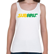 PRINTFASHION Subway Subaru - Női atléta - Fehér női trikó