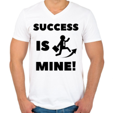 PRINTFASHION Success is mine - Férfi V-nyakú póló - Fehér