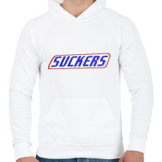 PRINTFASHION Suckers - Férfi kapucnis pulóver - Fehér