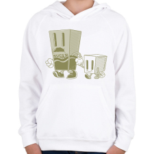 PRINTFASHION Sugar daddy - Gyerek kapucnis pulóver - Fehér gyerek pulóver, kardigán