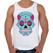 PRINTFASHION SUGARSKULL - Férfi atléta - Fehér női trikó