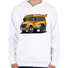 PRINTFASHION Sulibusz - Gyerek kapucnis pulóver - Fehér gyerek pulóver, kardigán