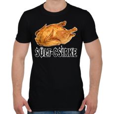 PRINTFASHION Sült csirke  - Férfi póló - Fekete