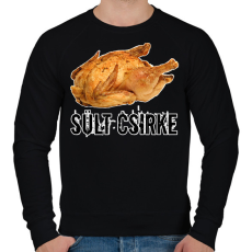 PRINTFASHION Sült csirke  - Férfi pulóver - Fekete