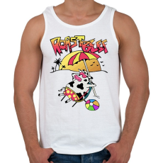 PRINTFASHION Sült húús - Férfi atléta - Fehér