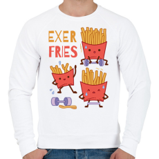 PRINTFASHION Sültkrumpli edzés - Férfi pulóver - Fehér