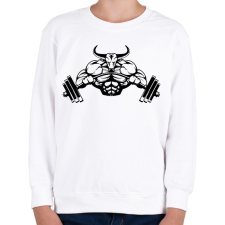 PRINTFASHION Súlyemelés - Gyerek pulóver - Fehér gyerek pulóver, kardigán