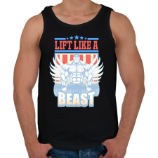 PRINTFASHION Súlyzós edzés  - Férfi atléta - Fekete atléta, trikó