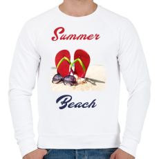 PRINTFASHION summer beach - Férfi pulóver - Fehér