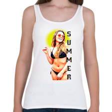 PRINTFASHION summer-girl - Női atléta - Fehér női trikó