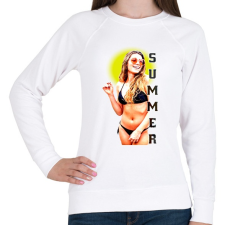 PRINTFASHION summer-girl - Női pulóver - Fehér női pulóver, kardigán