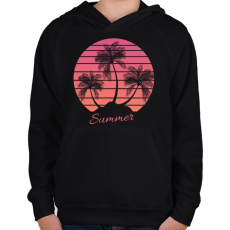 PRINTFASHION summer - Gyerek kapucnis pulóver - Fekete
