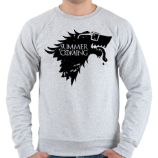 PRINTFASHION Summer is Coming black - Férfi pulóver - Sport szürke