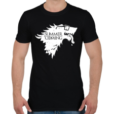 PRINTFASHION Summer is Coming white - Férfi póló - Fekete férfi póló