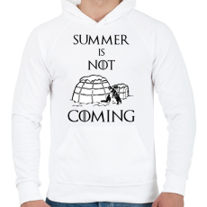 PRINTFASHION summer is not coming - Férfi kapucnis pulóver - Fehér