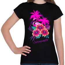 PRINTFASHION summer - Női póló - Fekete női póló