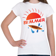 PRINTFASHION Summer - Nyár - kajak-kenu - Női póló - Fehér női póló